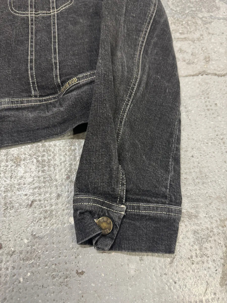 2000s Plein Sud Cropped Grey Denim Jacket IZOXkkP 9