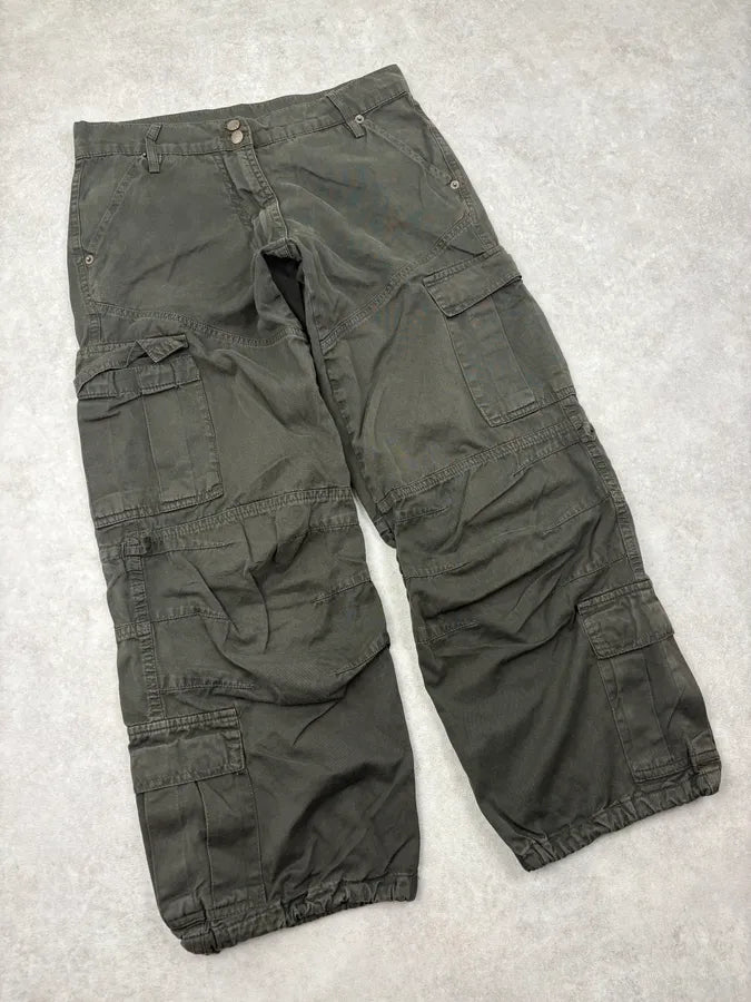 2000s Plein Sud Dark Olive Cargo Short Pants yJtaKGY 5