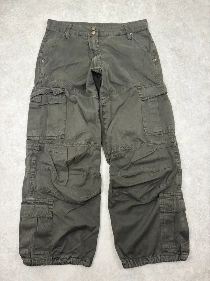 2000s Plein Sud Dark Olive Cargo Short Pants yJtaKGY 3