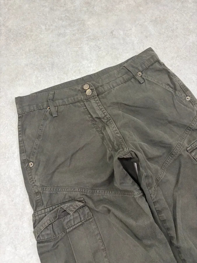 2000s Plein Sud Dark Olive Cargo Short Pants yJtaKGY 6