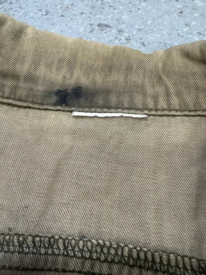 2000s Plein Sud Distressed Trucker Beige Cropped Jacket zwpyhEO 5