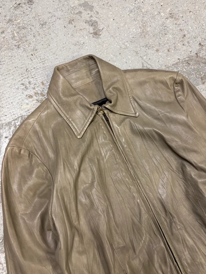 2000s Plein Sud Grey Raw Pure Leather Jacket pXWyTUA 4