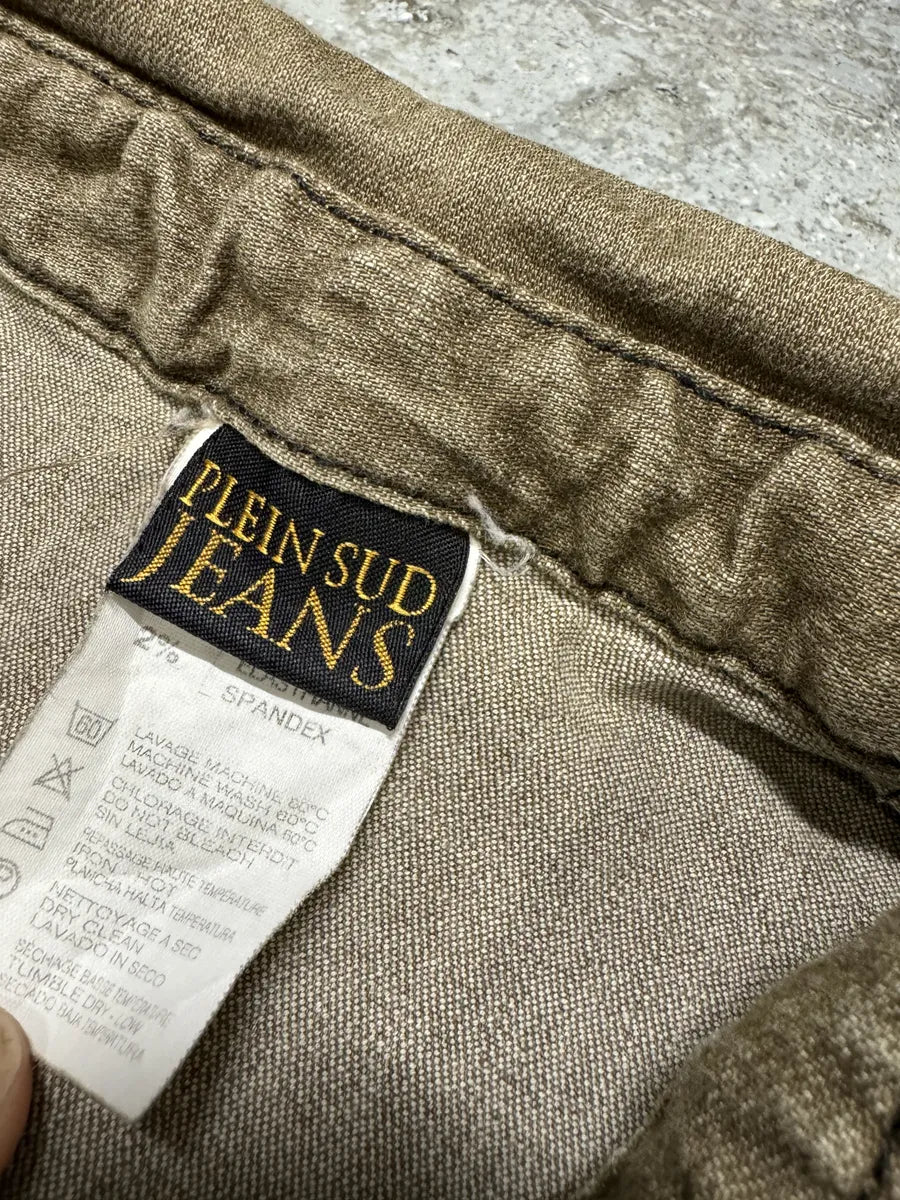 2000s Plein Sud Kaki Denim Shirt (S) 9
