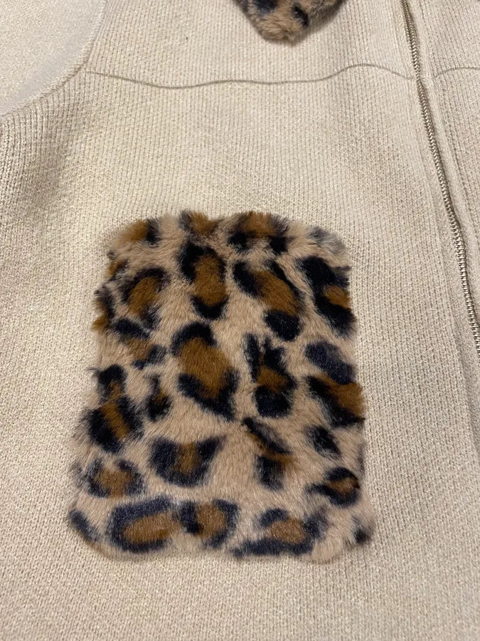 2000s Plein Sud Leopard Collar Beige Jacket wCzqnqk 9