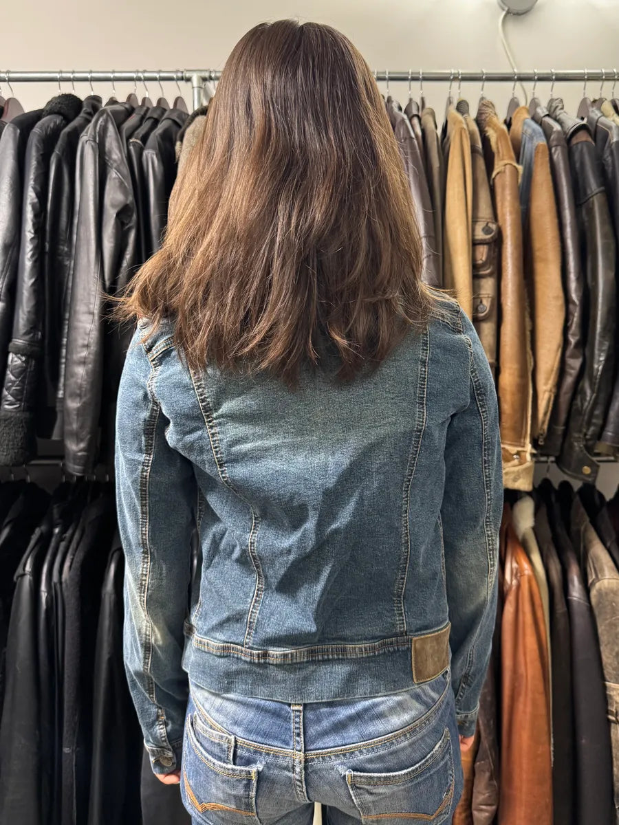 2000s Plein Sud Metal Laced Raw Denim Jacket (S) GWNQGjR 3