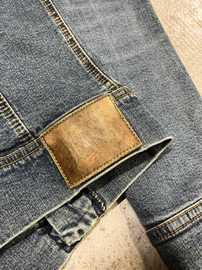 2000s Plein Sud Metal Laced Raw Denim Jacket (S) GWNQGjR 10