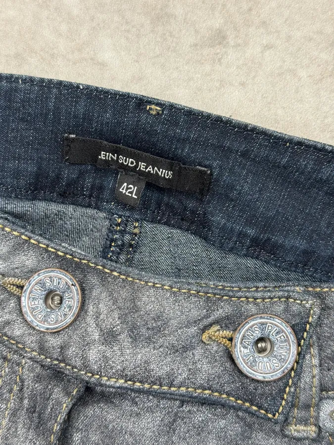 2000s Plein Sud Metallic Silver Skinny Denim Jeans aIPDkqF 10
