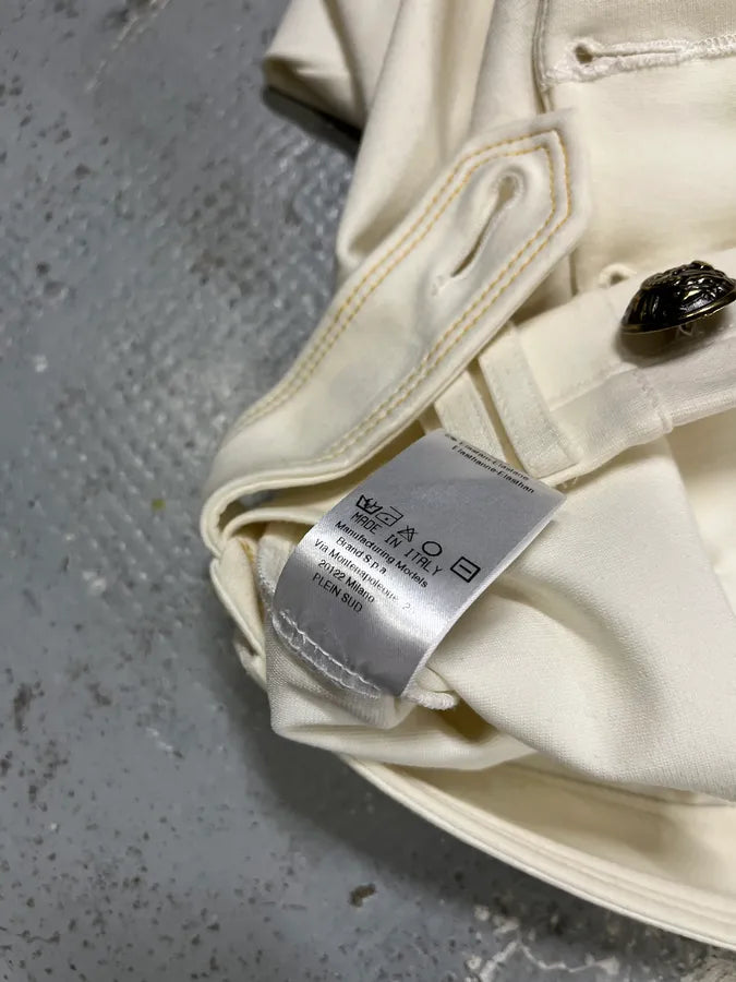 2000s Plein Sud Officer Cream Milano Double-Breasted Pants ZEZjRPh 11