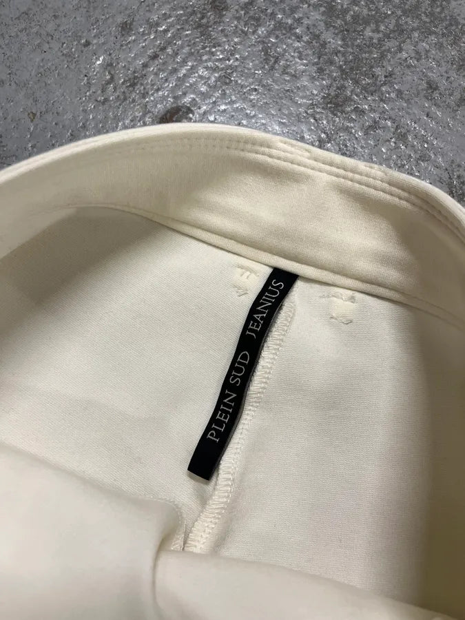 2000s Plein Sud Officer Cream Milano Double-Breasted Pants ZEZjRPh 9