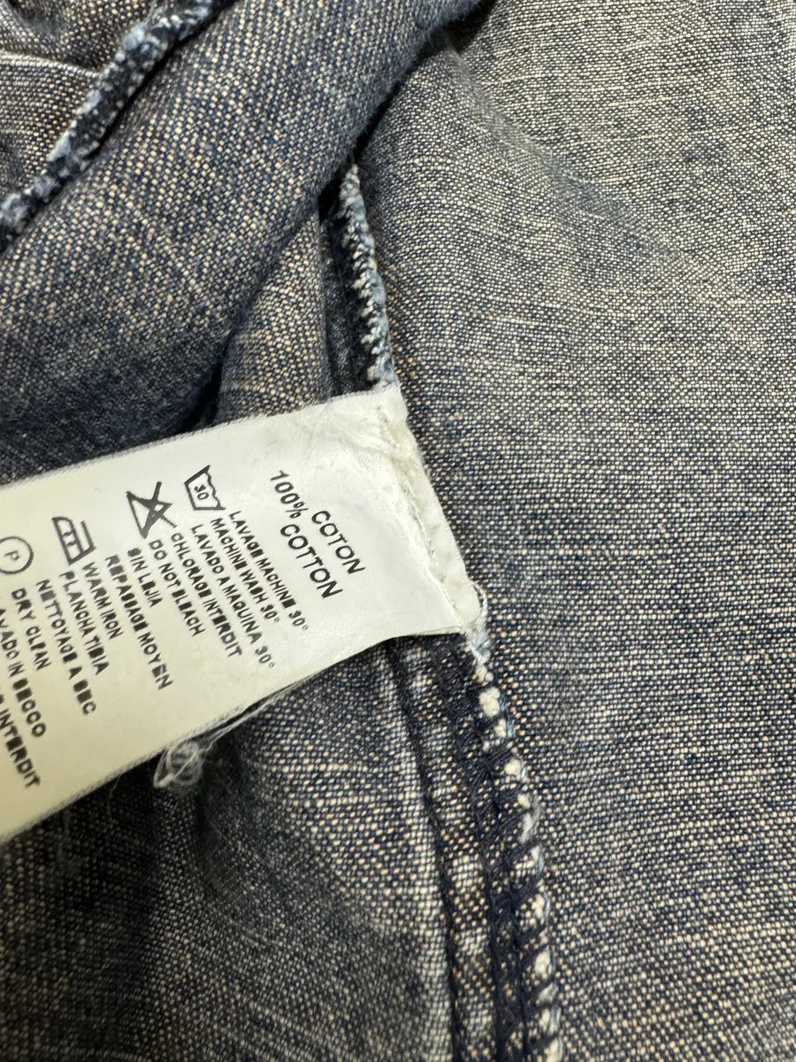 2000s Plein Sud Pleats Blue Denim Vest & Skirt Set hujkcCS 7