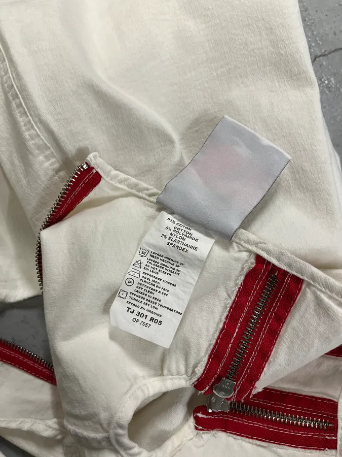 2000s Plein Sud Red Zip White Dress YSsIjBv 10