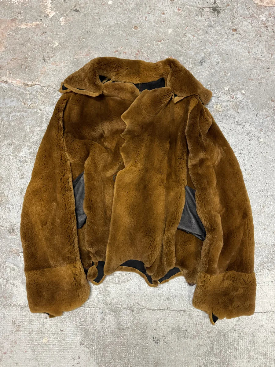 2000s Plein Sud Reversible Camel Fur & Obscure Coat Jacket (M/L) 5