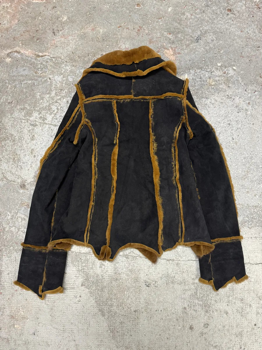 2000s Plein Sud Reversible Camel Fur & Obscure Coat Jacket (M/L) 6