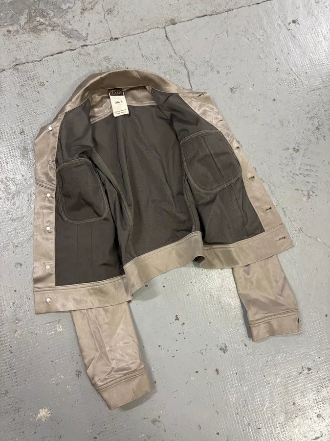 2000s Plein Sud Silver Nylon Buttoned Jacket IBgtHXc 6
