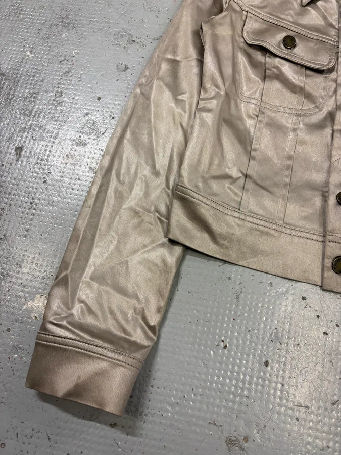 2000s Plein Sud Silver Nylon Buttoned Jacket IBgtHXc 7