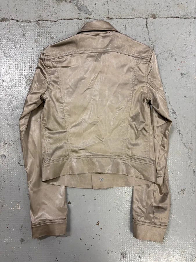 2000s Plein Sud Silver Nylon Buttoned Jacket IBgtHXc 5