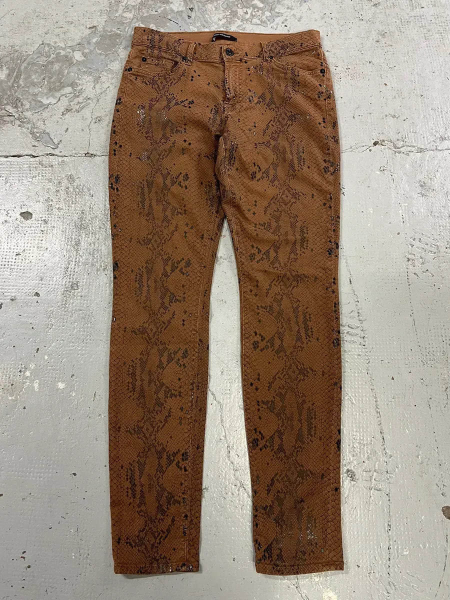 2000s Plein Sud Snake Print Skinny Pants wPLHkoF 5