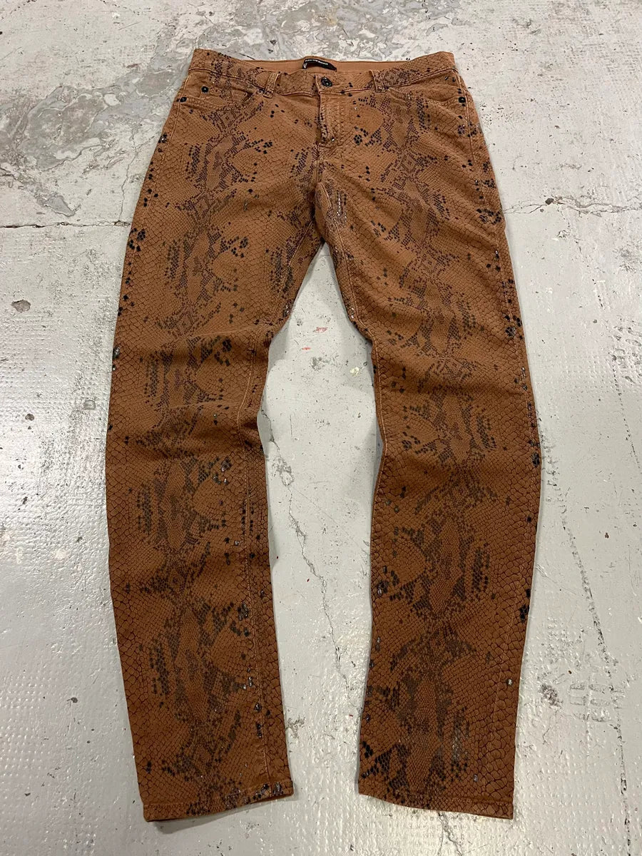 2000s Plein Sud Snake Print Skinny Pants wPLHkoF 0