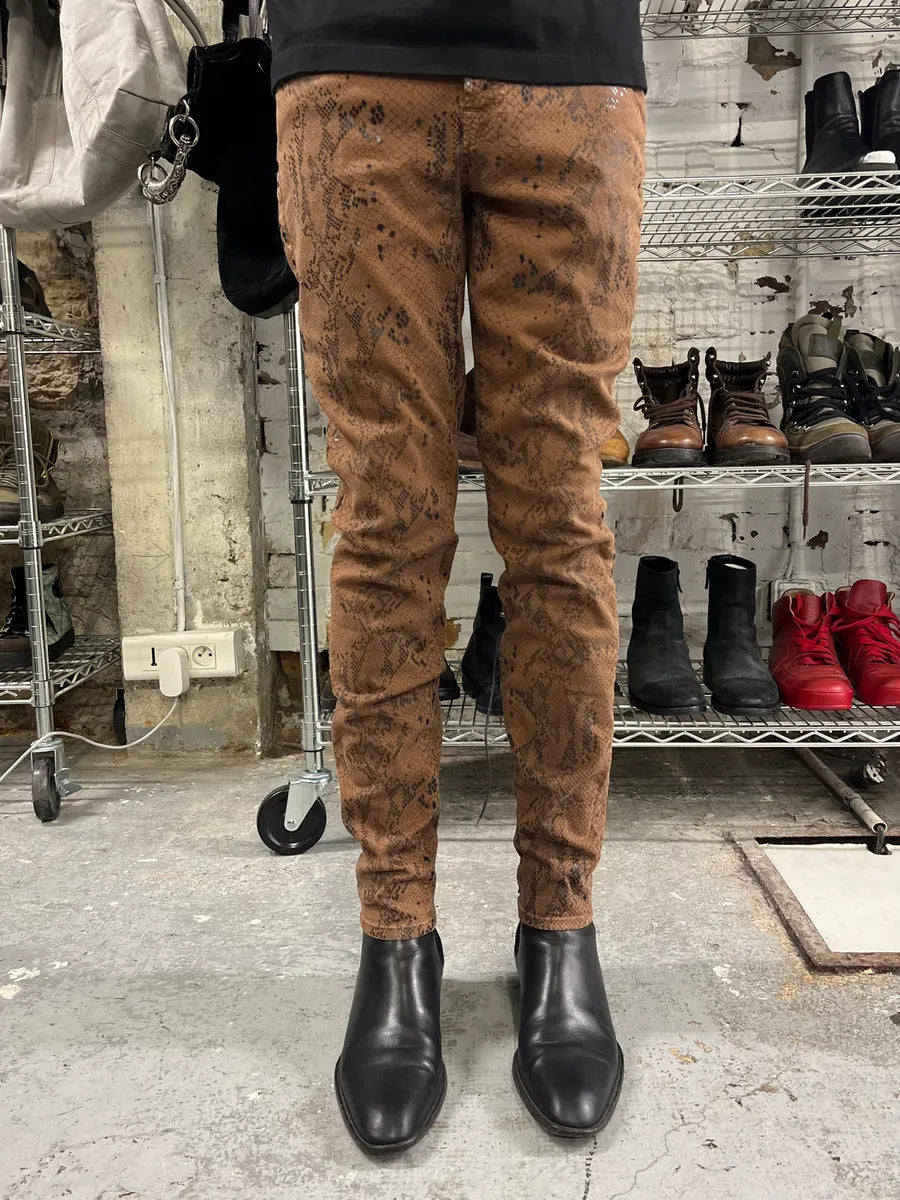 2000s Plein Sud Snake Print Skinny Pants wPLHkoF 0
