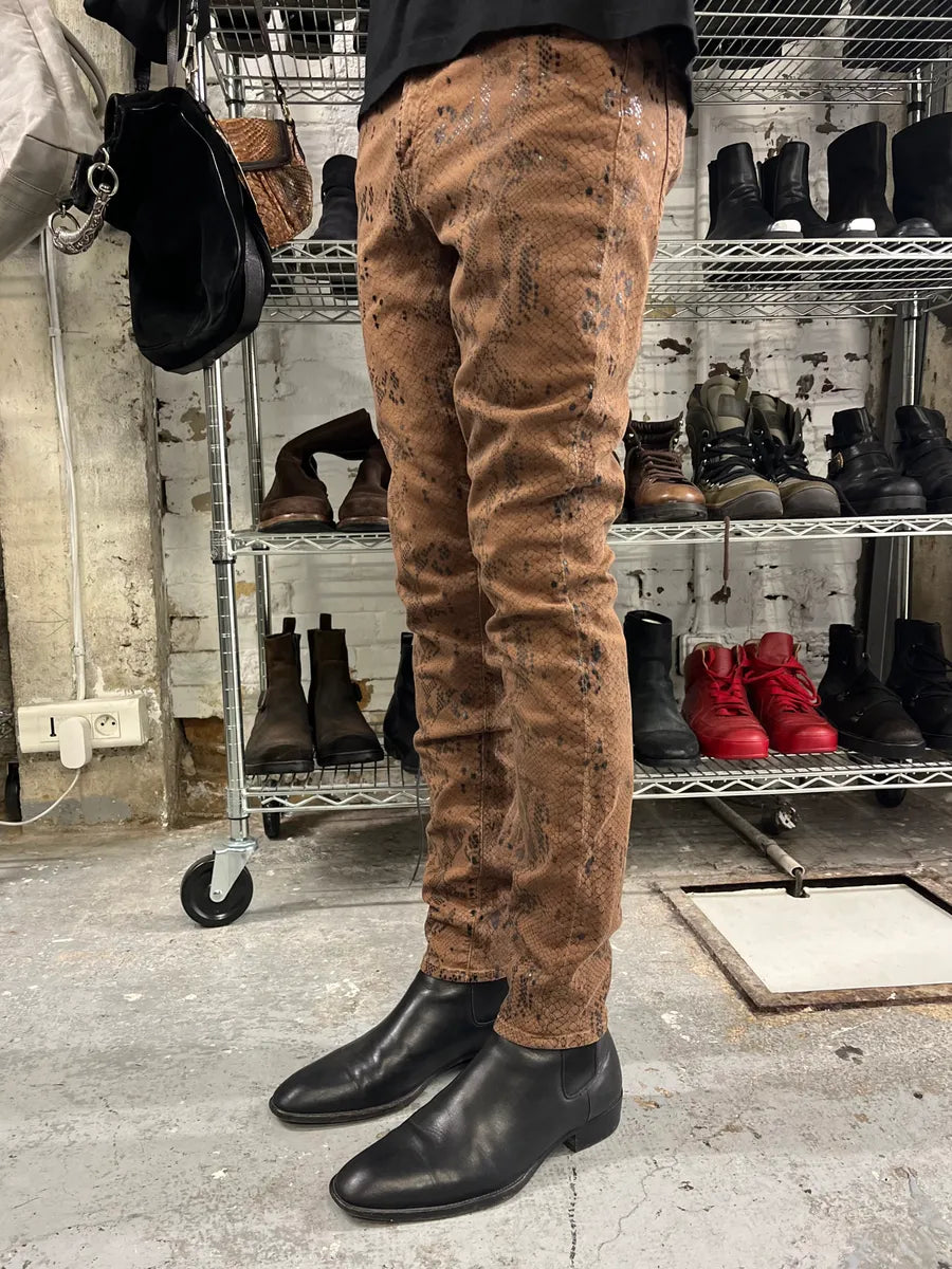 2000s Plein Sud Snake Print Skinny Pants wPLHkoF 2