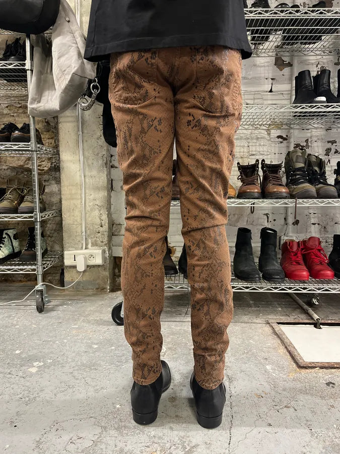 2000s Plein Sud Snake Print Skinny Pants wPLHkoF 2