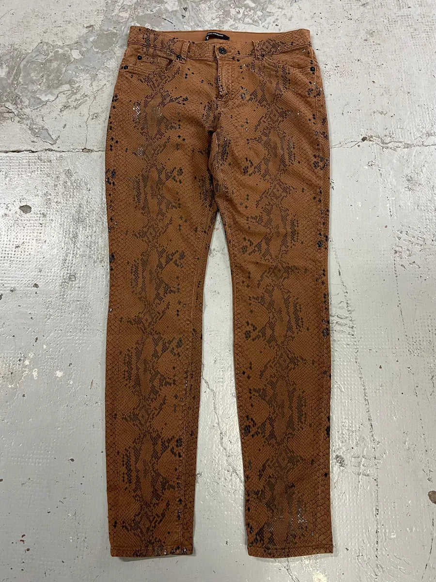 2000s Plein Sud Snake Print Skinny Pants wPLHkoF 4