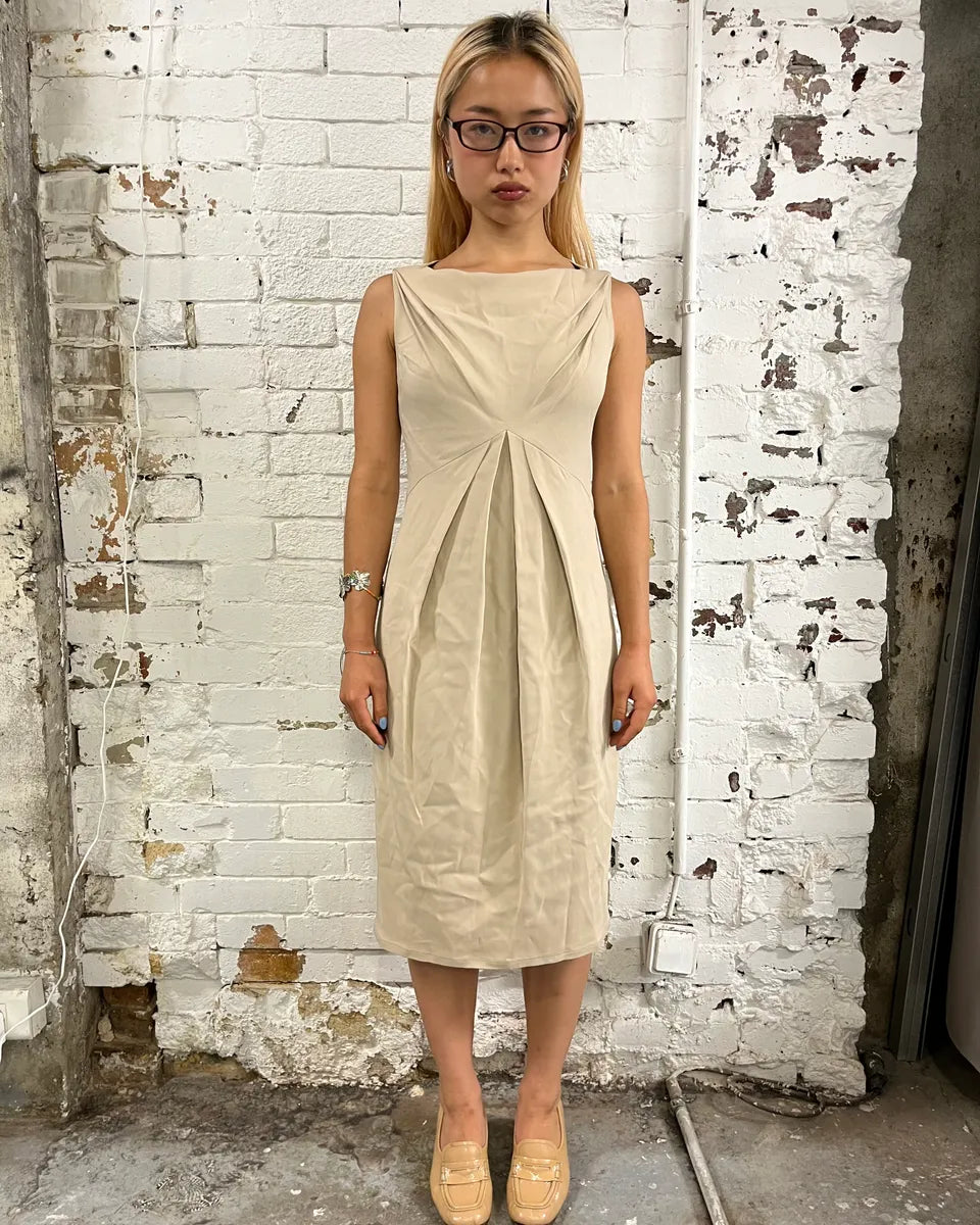 2000s Plein Sud Structured Beige Premium Dress HMLKljk 0