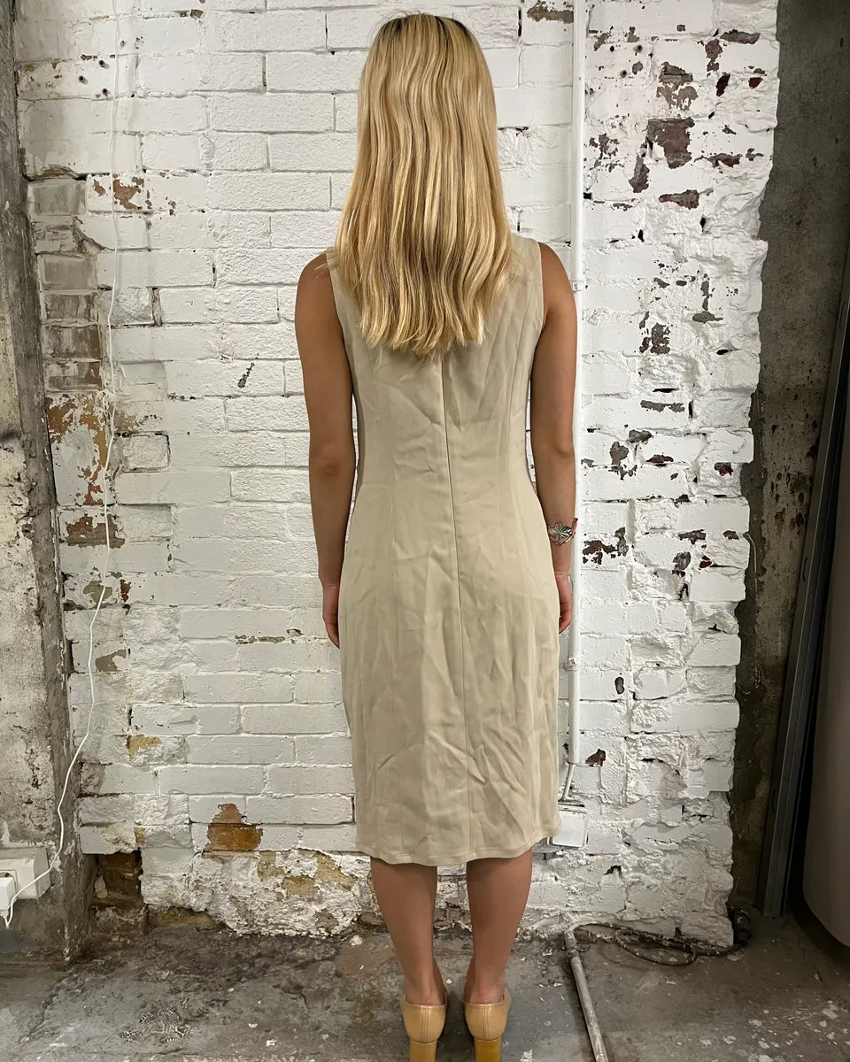 2000s Plein Sud Structured Beige Premium Dress HMLKljk 1