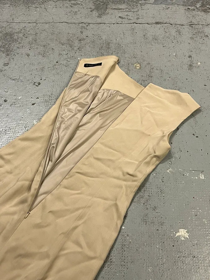 2000s Plein Sud Structured Beige Premium Dress HMLKljk 7