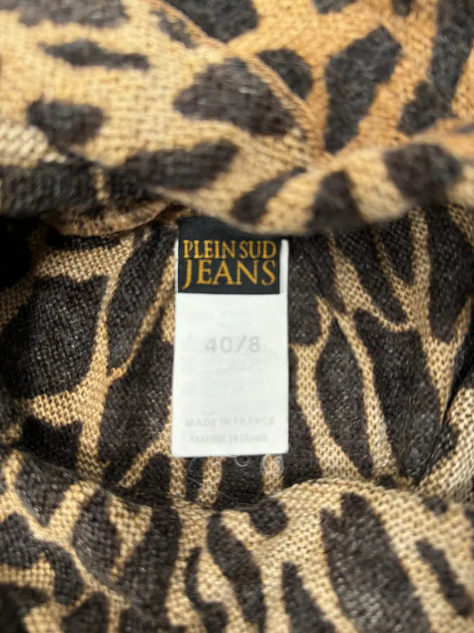 2000s Plein Sud Vulcano Leopard Effect Turtleneck Longsleeves Top jxcleqq 7