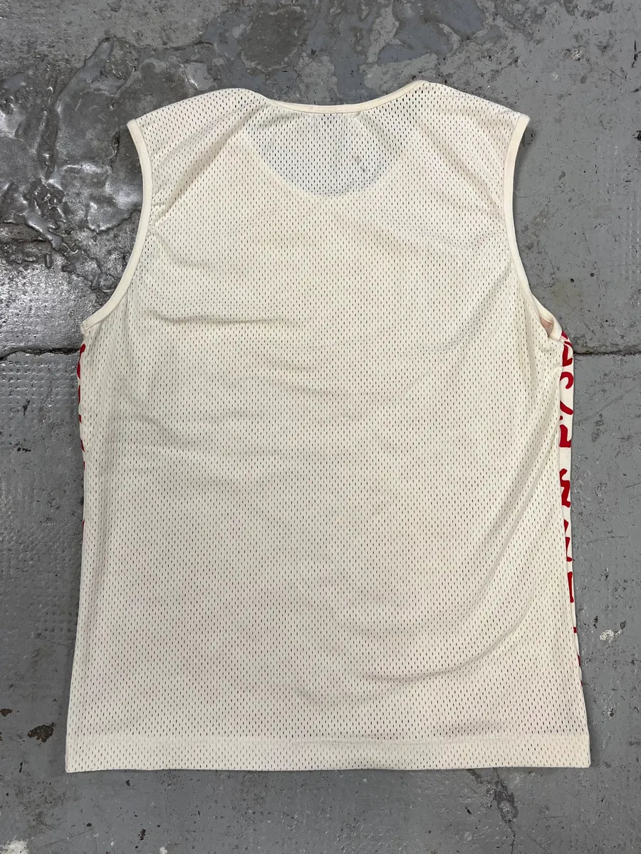 2000s Plein Sud White & Red Contemporary Tank Top (M) UlajotK 4
