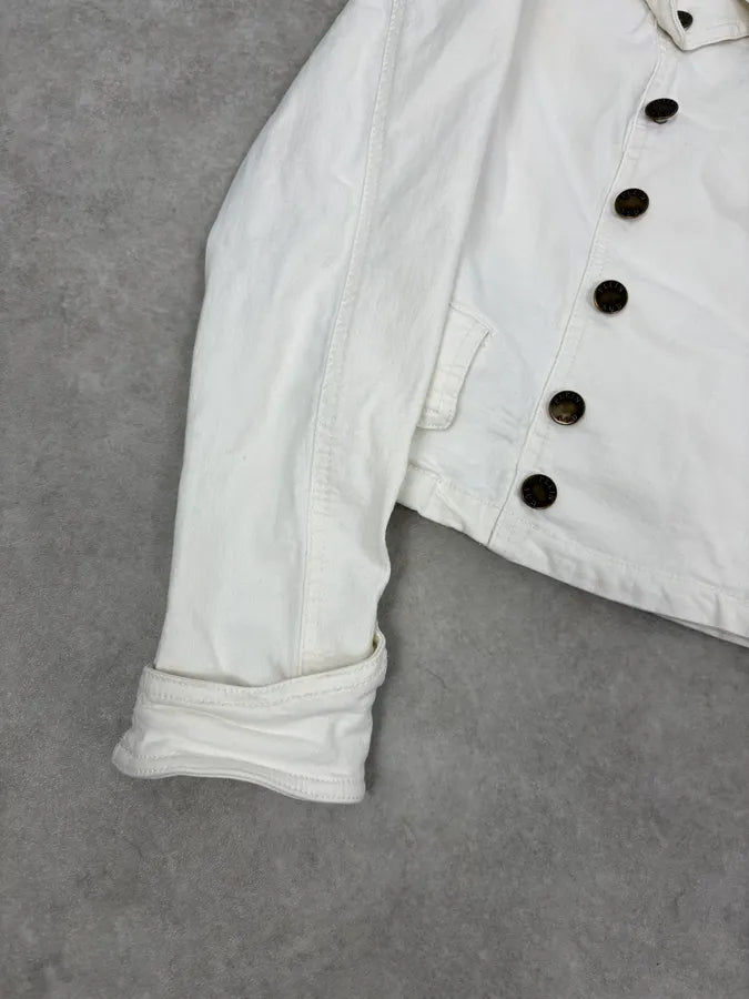 2000s Plein Sud White Double-Breasted Officer Jacket bIrYiuV 7