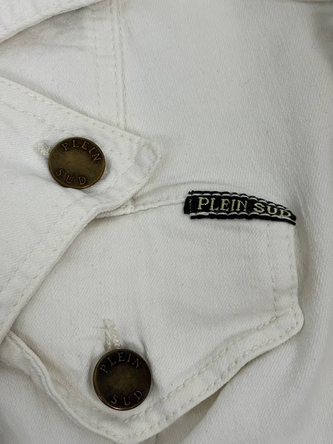 2000s Plein Sud White Double-Breasted Officer Jacket bIrYiuV 8