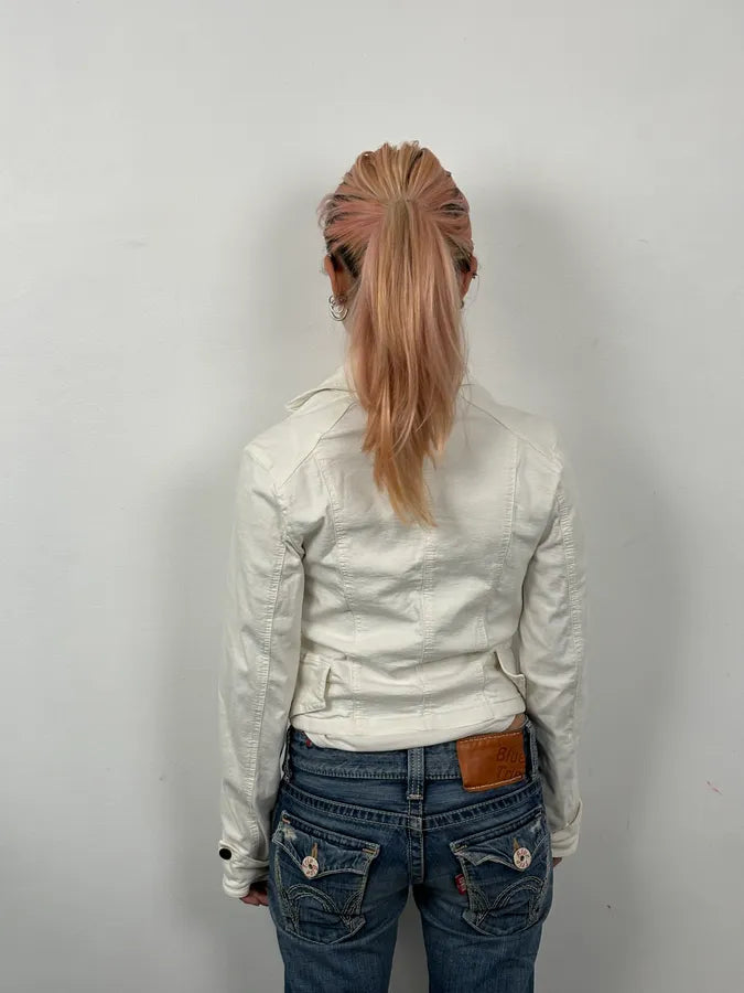 2000s Plein Sud White Double-Breasted Officer Jacket bIrYiuV 2