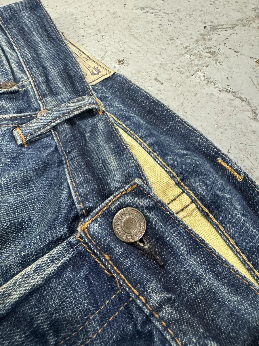 2000s Polo Ralph Lauren Blue Distressed Denim Jeans pouGsEm 10