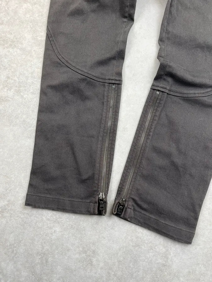 SS2004 Prada Dark Grey Zip Skinny Fit Pants  scZGQBq 11