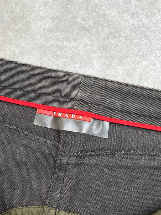 SS2004 Prada Dark Grey Zip Skinny Fit Pants  scZGQBq 13