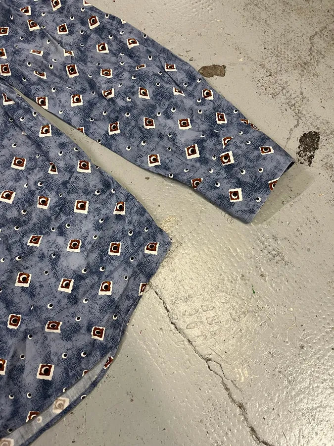 2000s Prada Abstract Cloud Blue Shirt MsyuJVK 5