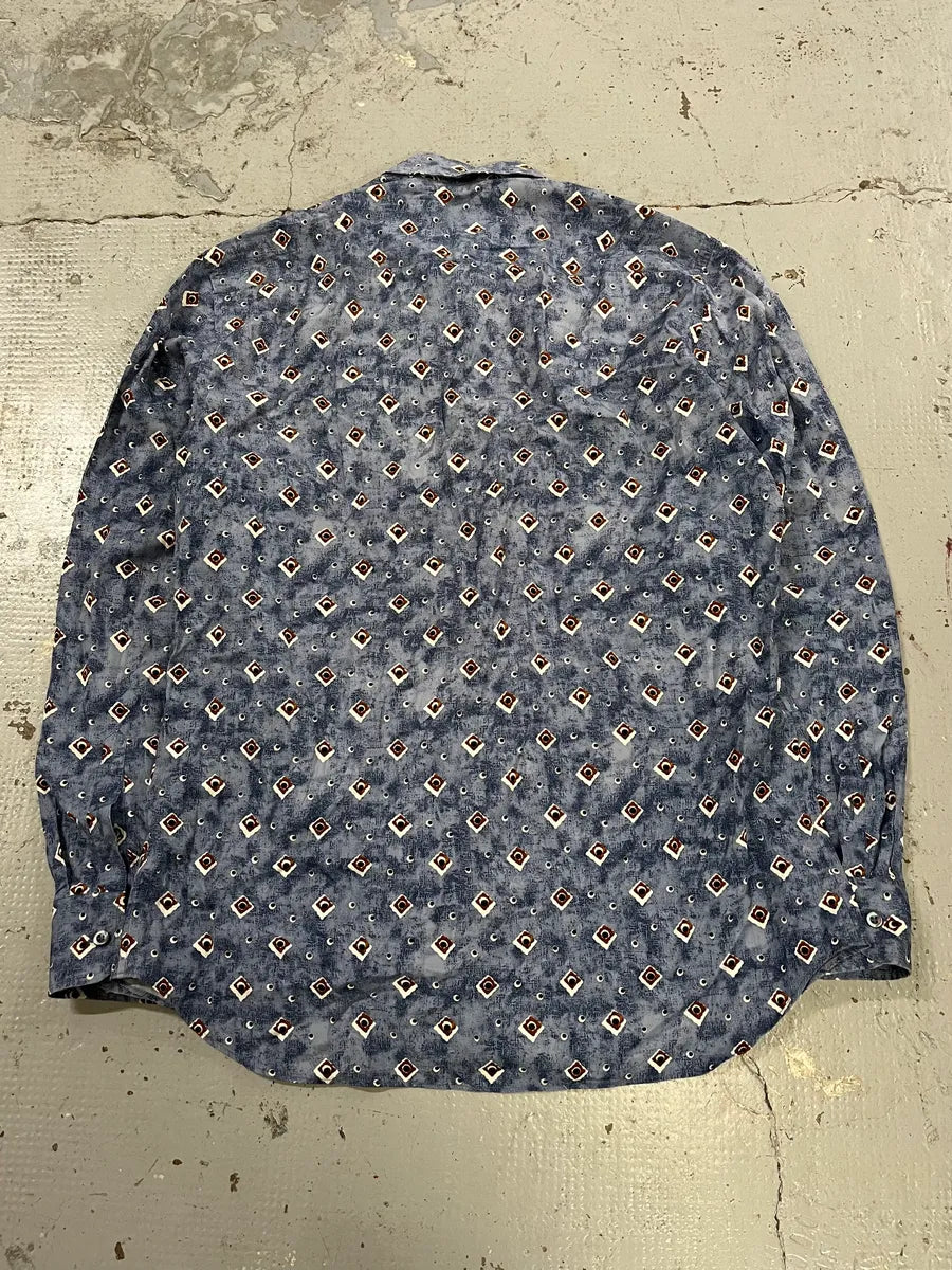 2000s Prada Abstract Cloud Blue Shirt MsyuJVK 6
