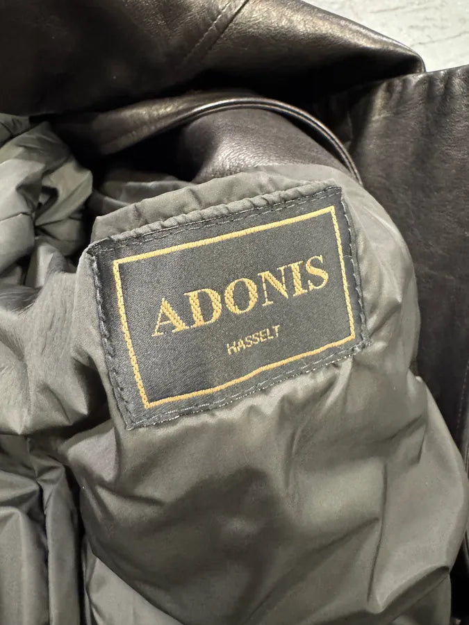 2000s Prada Adonis Hasselt Deep Brown Classy Long Leather Jacket (L/XL) bJOqvhD 7