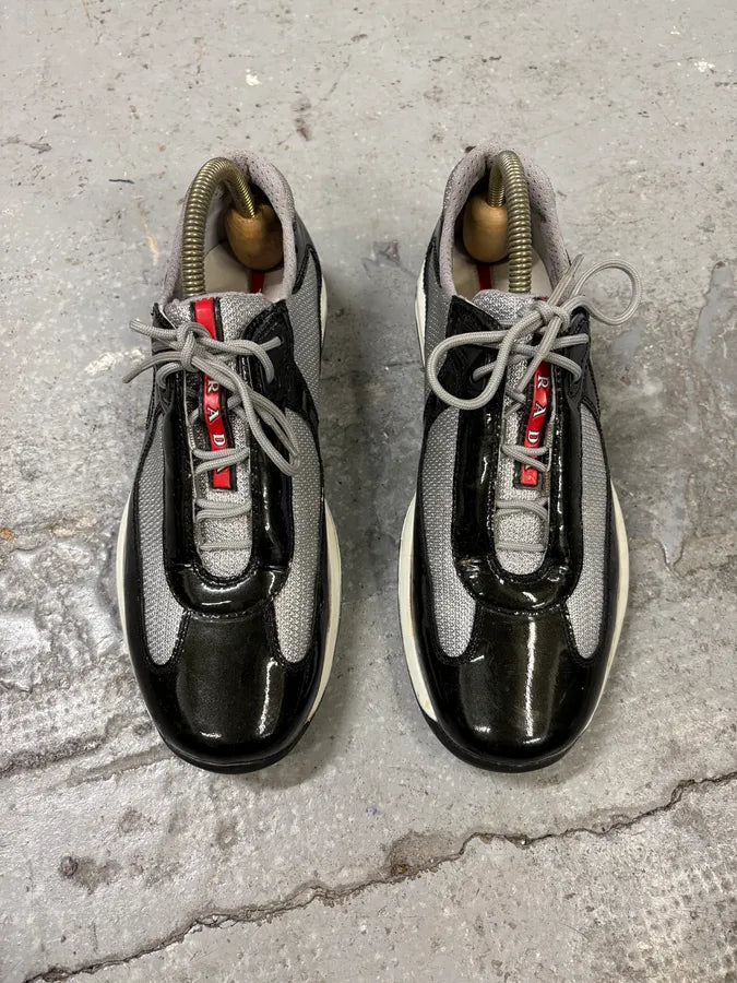 2000s Prada America’s Cup Black Satin Sneakers (40.5eu/us7.5) DzNmjeQ 1
