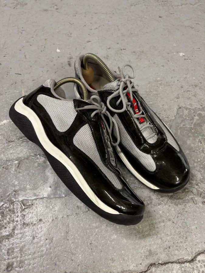 2000s Prada America’s Cup Black Satin Sneakers (40.5eu/us7.5) DzNmjeQ 4