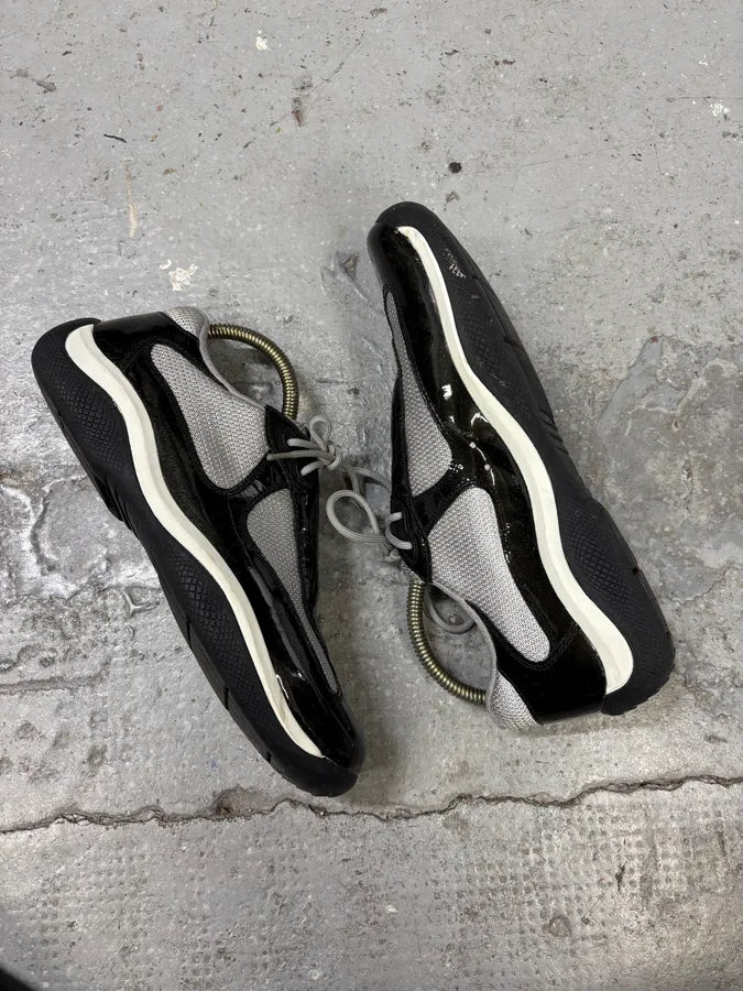 2000s Prada America’s Cup Black Satin Sneakers (40.5eu/us7.5) DzNmjeQ 5