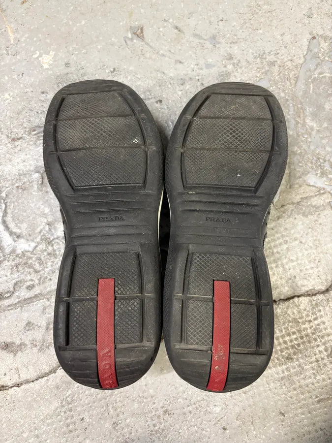 2000s Prada America’s Cup Black Satin Sneakers (40.5eu/us7.5) DzNmjeQ 7