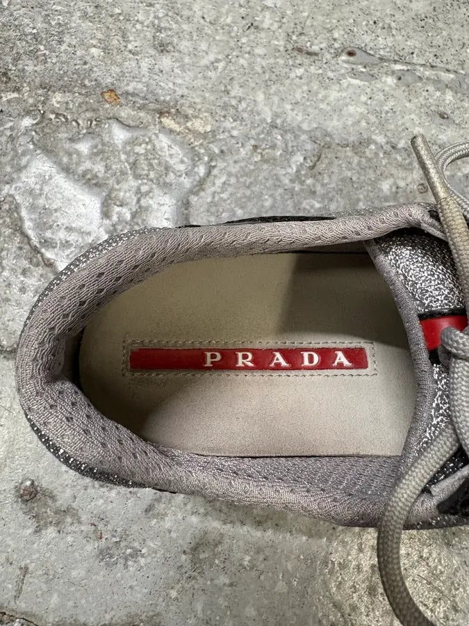 2000s Prada America’s Cup Black Satin Sneakers (40.5eu/us7.5) DzNmjeQ 9