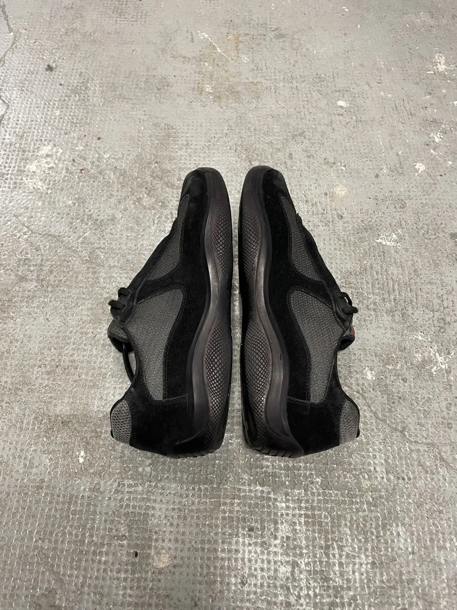 2000s Prada Americas Cup Black Suede Grey Hybrid Shoes (43.5eu/us9.5) 4