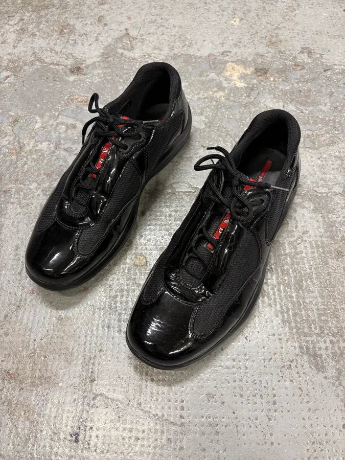 2000s Prada America’s Cups Black Satin Sneakers (41eu/us8) rLueWiE 2