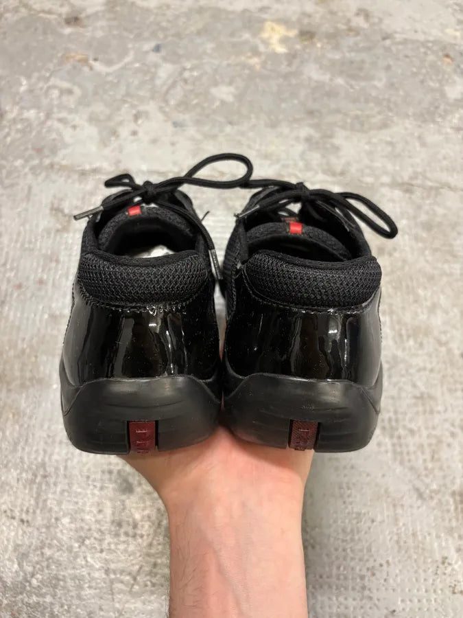 2000s Prada America’s Cups Black Satin Sneakers (41eu/us8) rLueWiE 6
