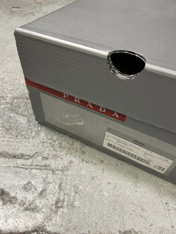 2000s Prada America’s Cups Brown Leather Hybrid Mid Sneakers OrjUfNc 8