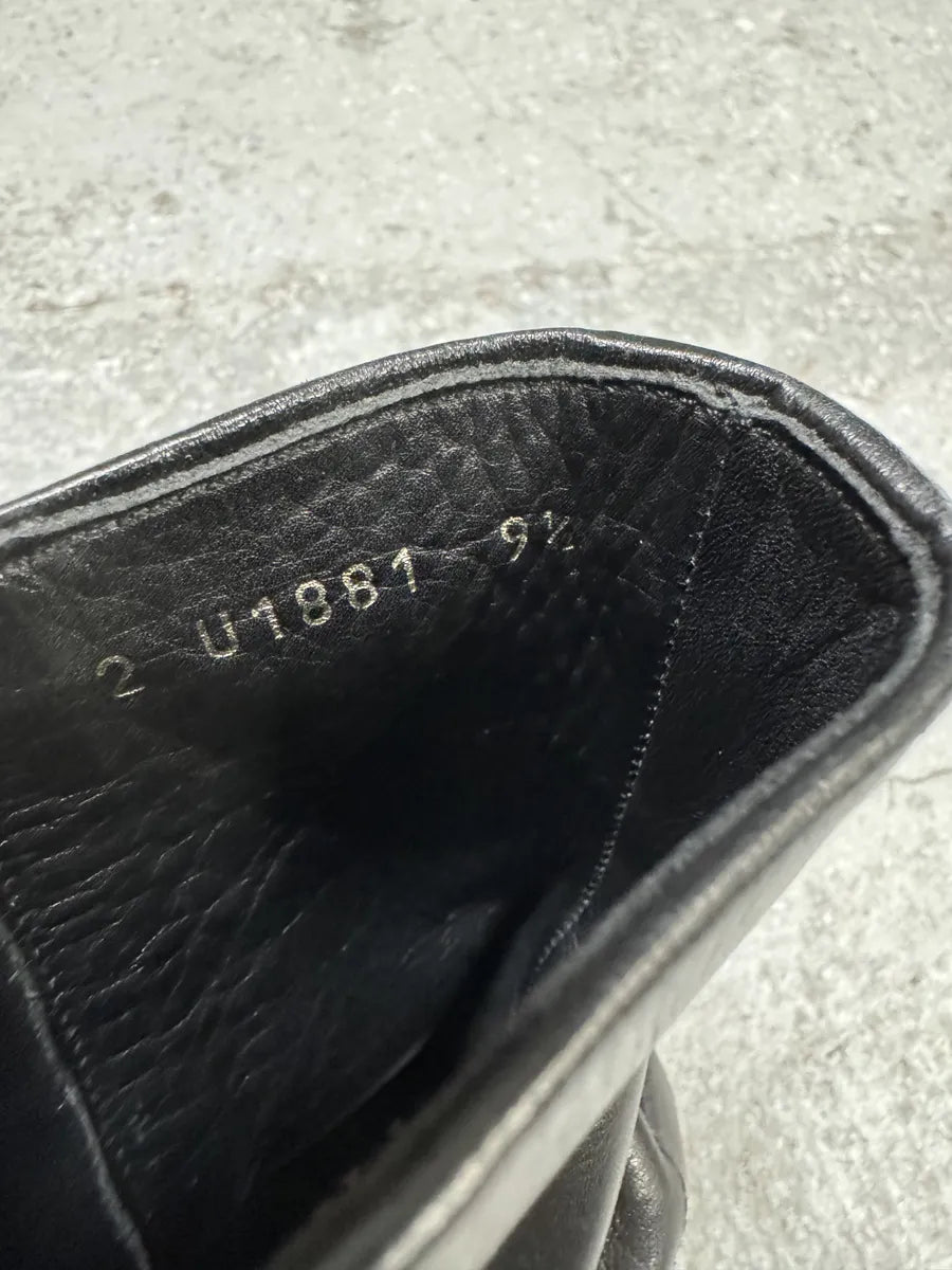 2000s Prada Ankle Black Minimalist Leather Boots (45eu/us11) oUWQonj 10